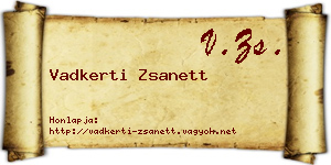 Vadkerti Zsanett névjegykártya